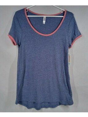 NWT Lularoe Classic T  Blue With Red Trim Size XXS